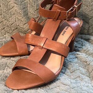 Gianni Bini Tan Strappy Heels